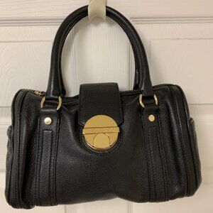Michael Kors black pebbled leather Boston bag